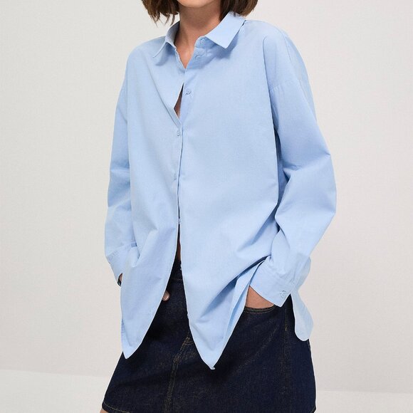 ICHI Back bow oversized shirt size medium New With Tag - Picture 2 of 2